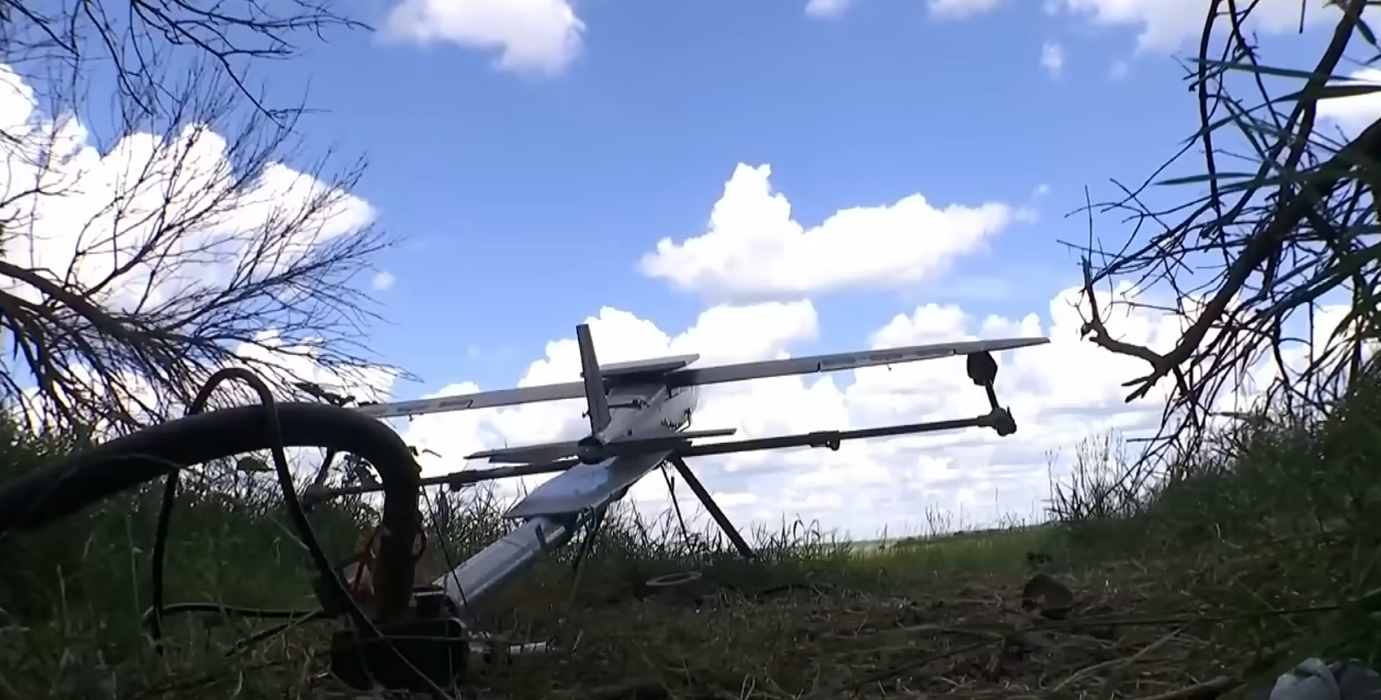 A Starshield-guided drone about to take off. Credit: PBS.